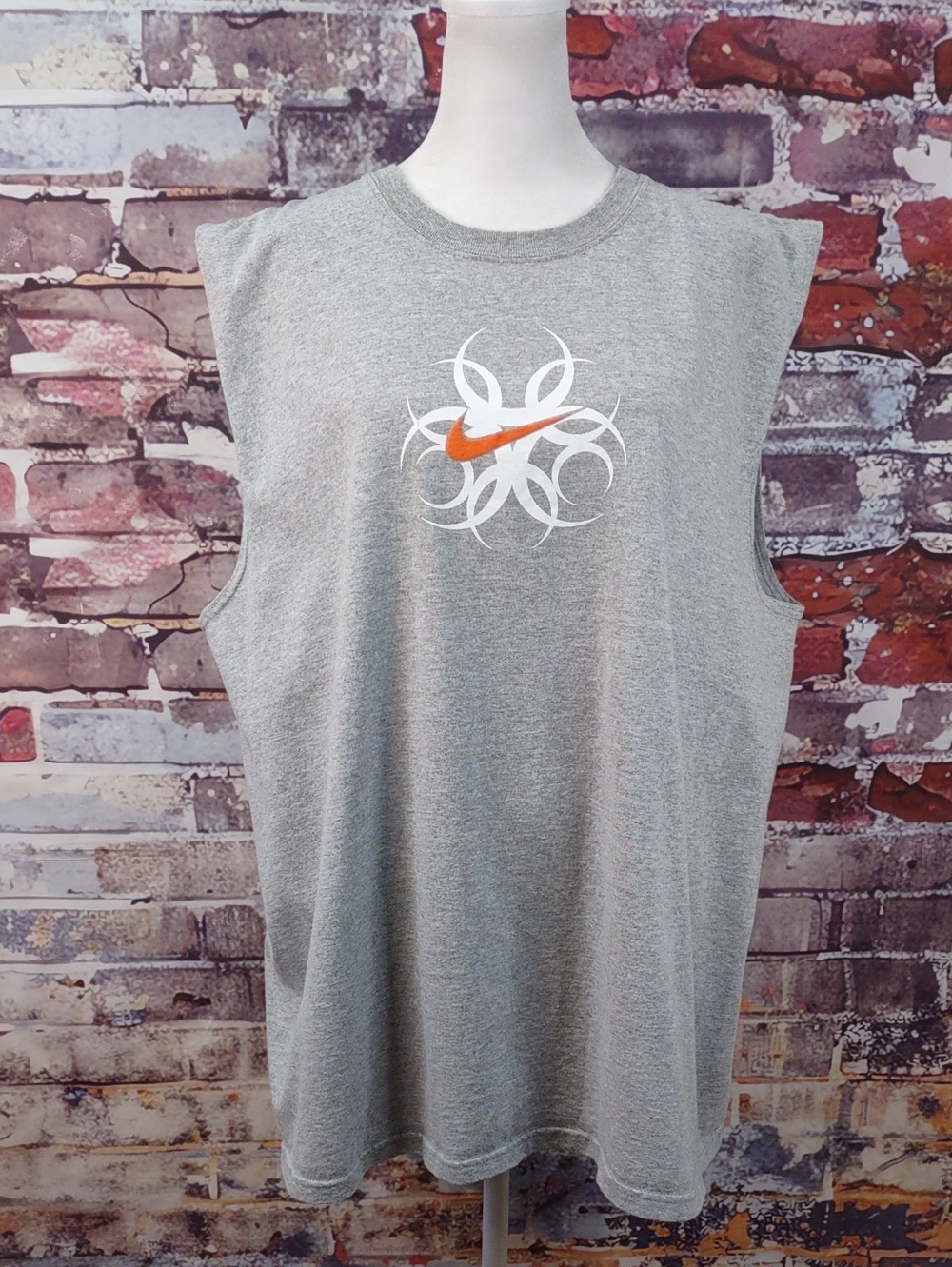 Nike Muscle Tank with Orange Swoosh Graphic
